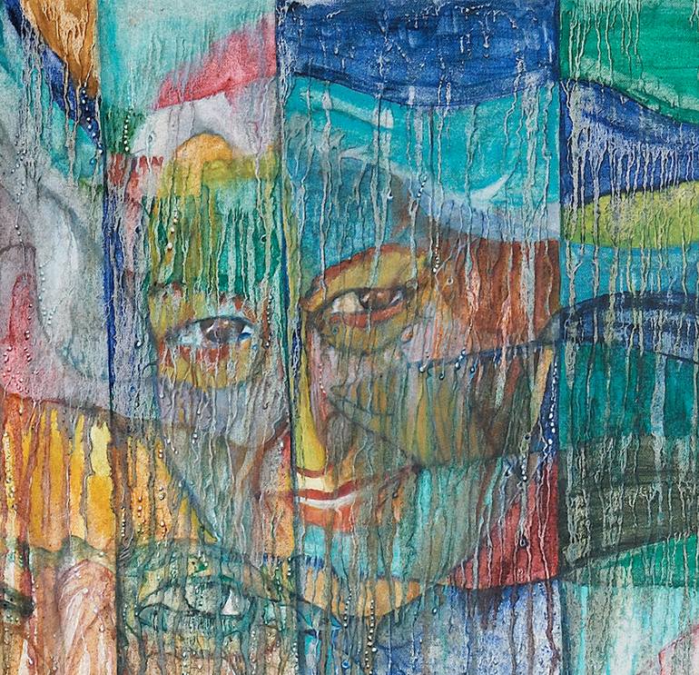 Original Abstract Expressionism Abstract Painting by Uma Ramakrishnan
