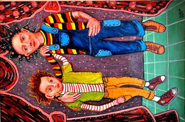 Print of Expressionism Children Paintings by Gustavo Lopez