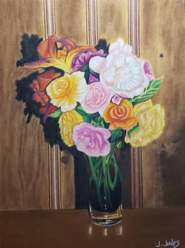 Original Realism Floral Drawings by Ja'Quay Jones