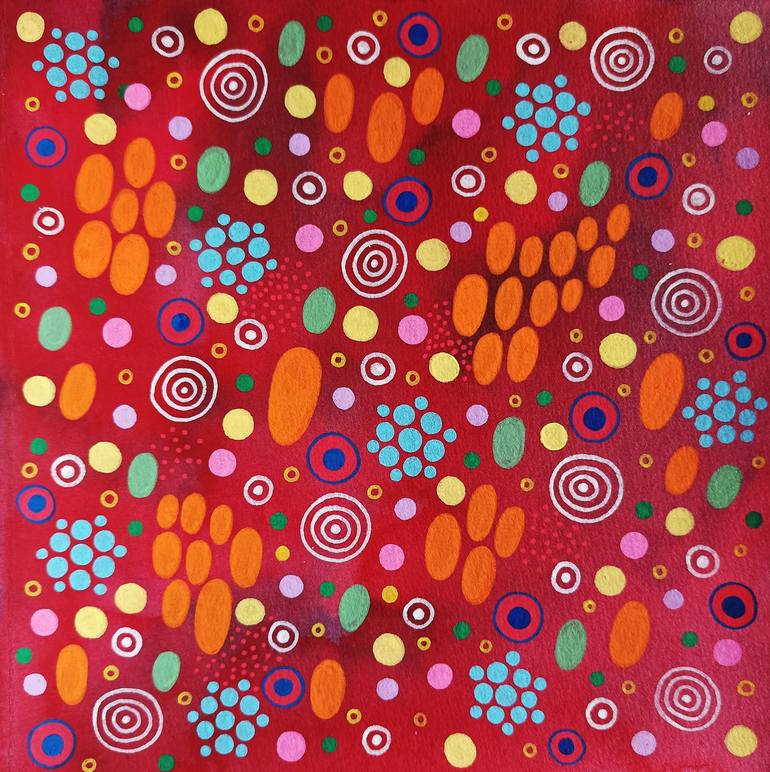 Original Abstract Expressionism Geometric Paintings by Veronika Demenko
