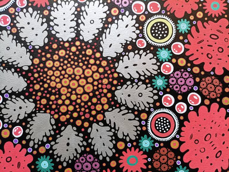 Original Folk Floral Painting by Veronika Demenko