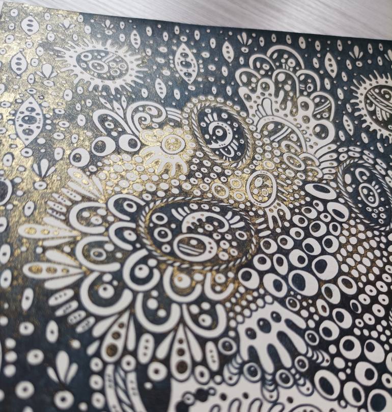 Original Abstract Floral Painting by Veronika Demenko