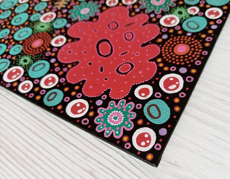 Original Folk Floral Painting by Veronika Demenko