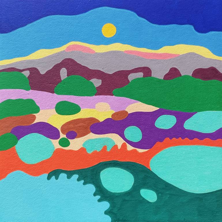 Print of Pop Art Landscape Paintings by Veronika Demenko