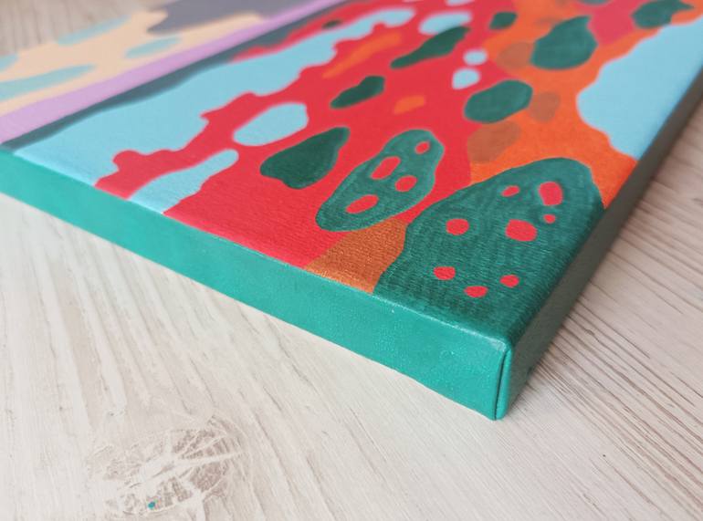 Original Pop Art Landscape Painting by Veronika Demenko