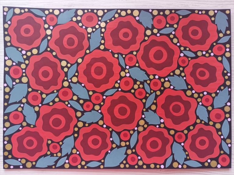 Original Fauvism Floral Painting by Veronika Demenko