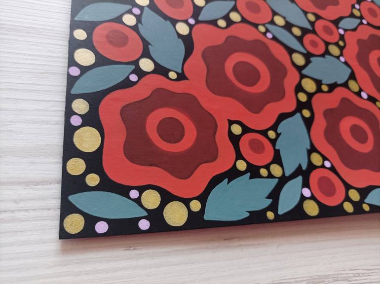 Original Fauvism Floral Painting by Veronika Demenko