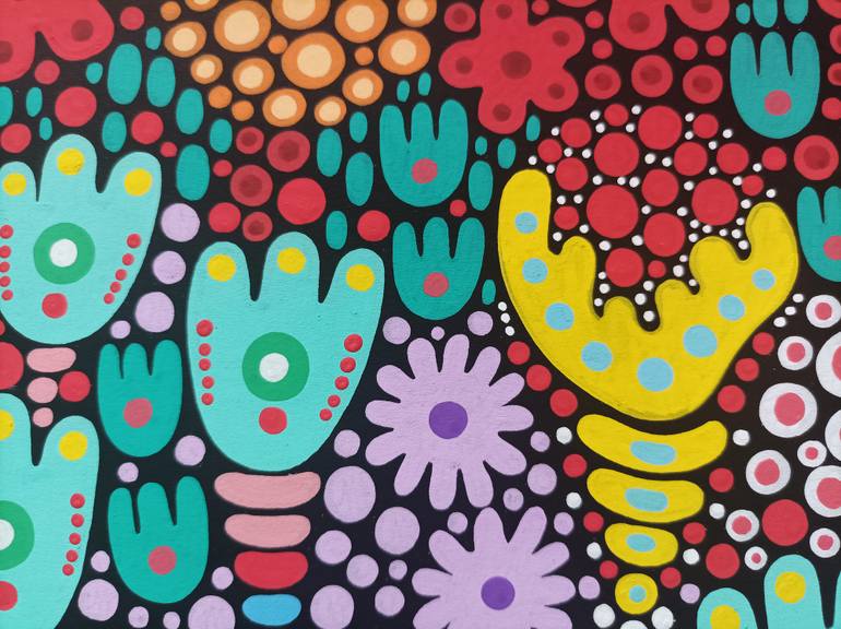 Original Expressionism Floral Painting by Veronika Demenko