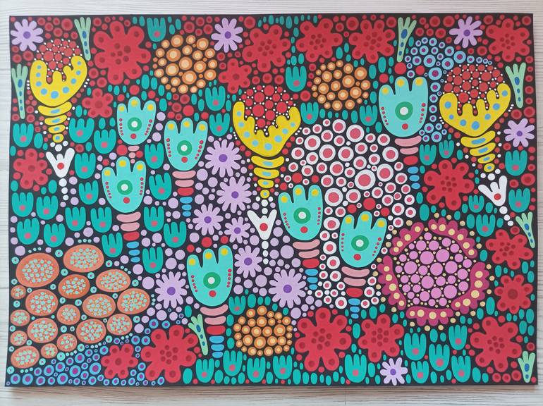 Original Expressionism Floral Painting by Veronika Demenko