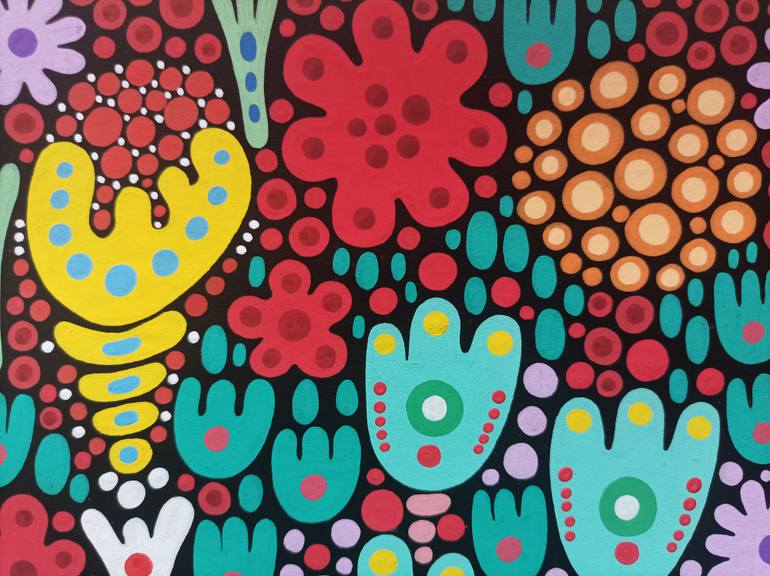 Original Expressionism Floral Painting by Veronika Demenko