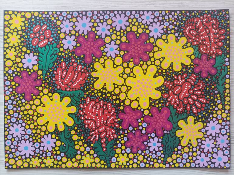 Original Expressionism Floral Painting by Veronika Demenko