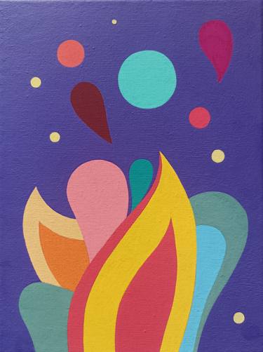 Original Folk Floral Painting by Veronika Demenko