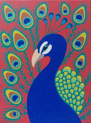 Original Fauvism Animal Painting by Veronika Demenko