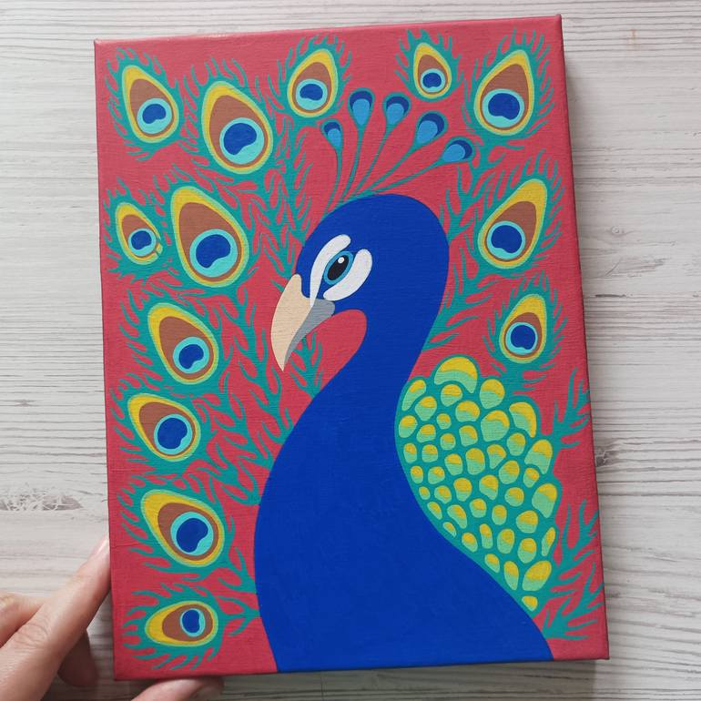 Original Expressionism Animal Painting by Veronika Demenko