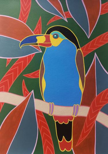 Original Fauvism Animal Painting by Veronika Demenko