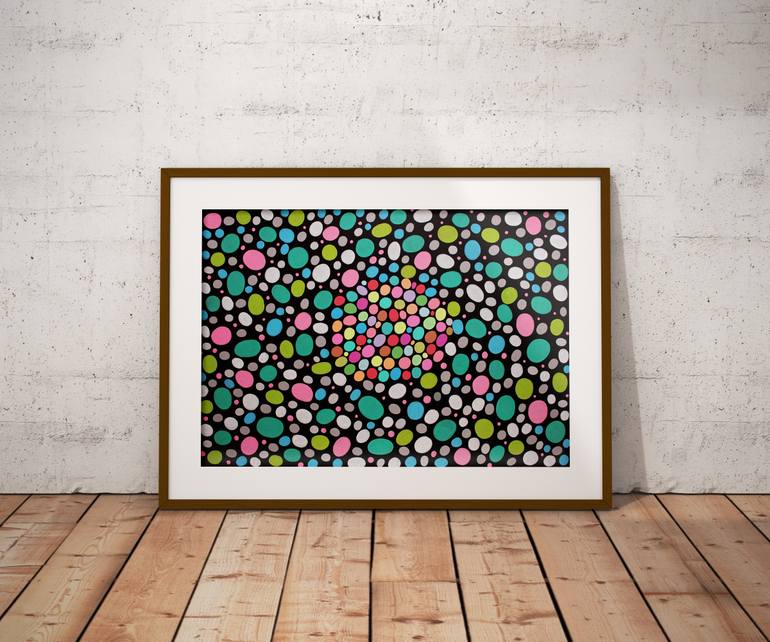 Original Abstract Expressionism Geometric Painting by Veronika Demenko