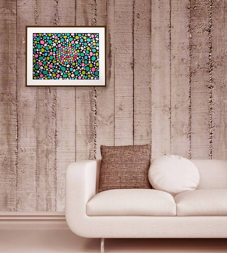 Original Abstract Expressionism Geometric Painting by Veronika Demenko