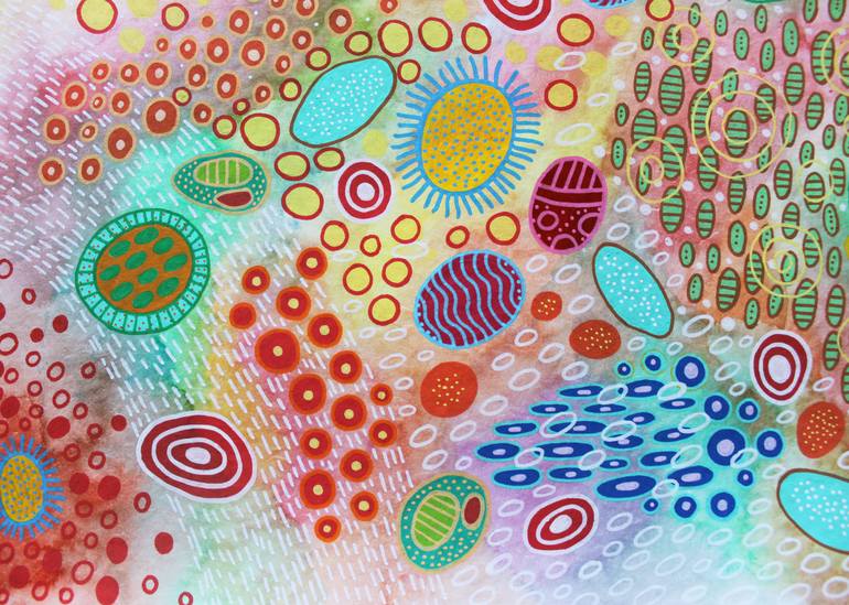 Original Abstract Expressionism Geometric Painting by Veronika Demenko