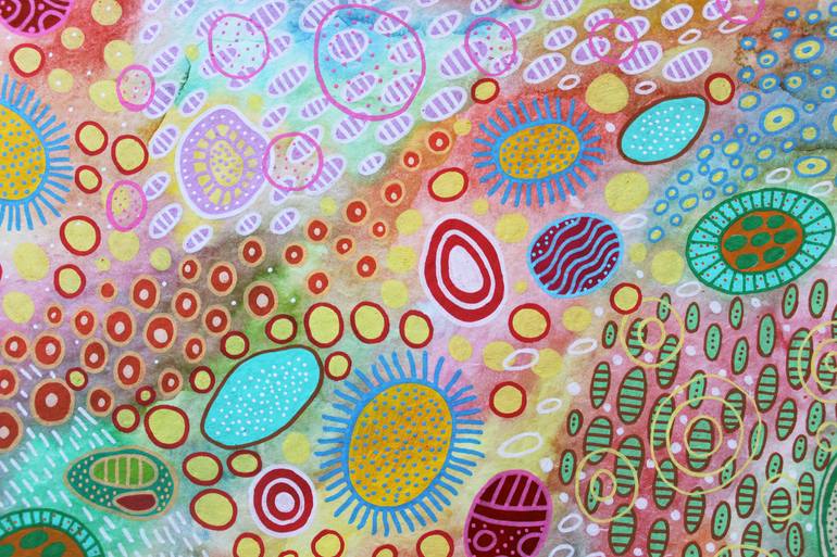 Original Abstract Expressionism Geometric Painting by Veronika Demenko