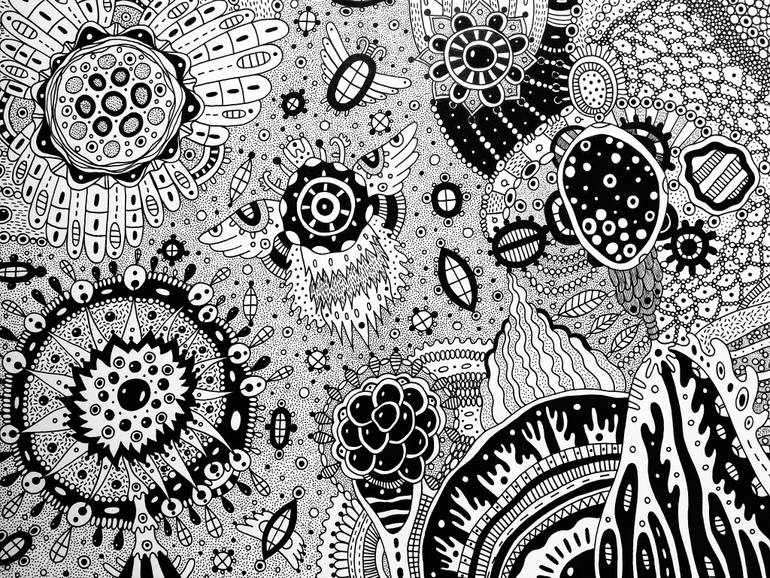 Original Abstract Garden Painting by Veronika Demenko