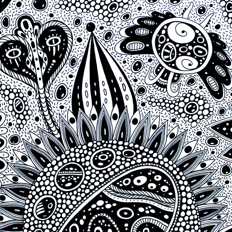 Original Black & White Fantasy Painting by Veronika Demenko