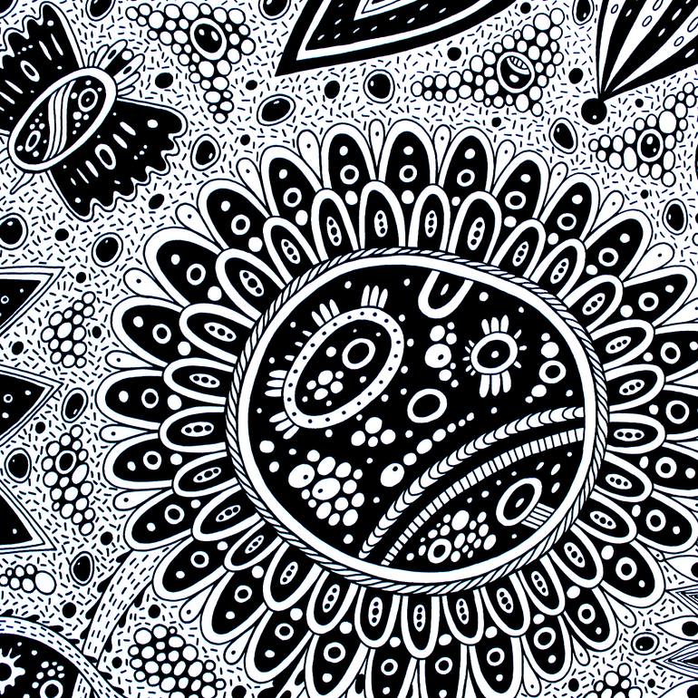 Original Black & White Fantasy Painting by Veronika Demenko