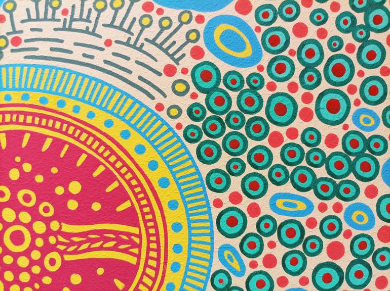 Original Abstract Expressionism Geometric Painting by Veronika Demenko