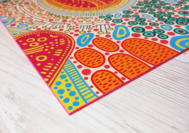 Original Abstract Expressionism Geometric Painting by Veronika Demenko