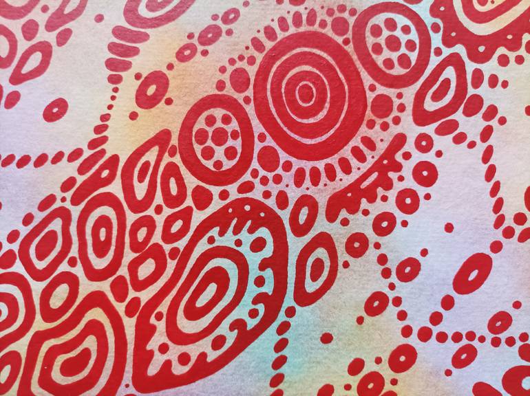 Original Abstract Expressionism Geometric Painting by Veronika Demenko