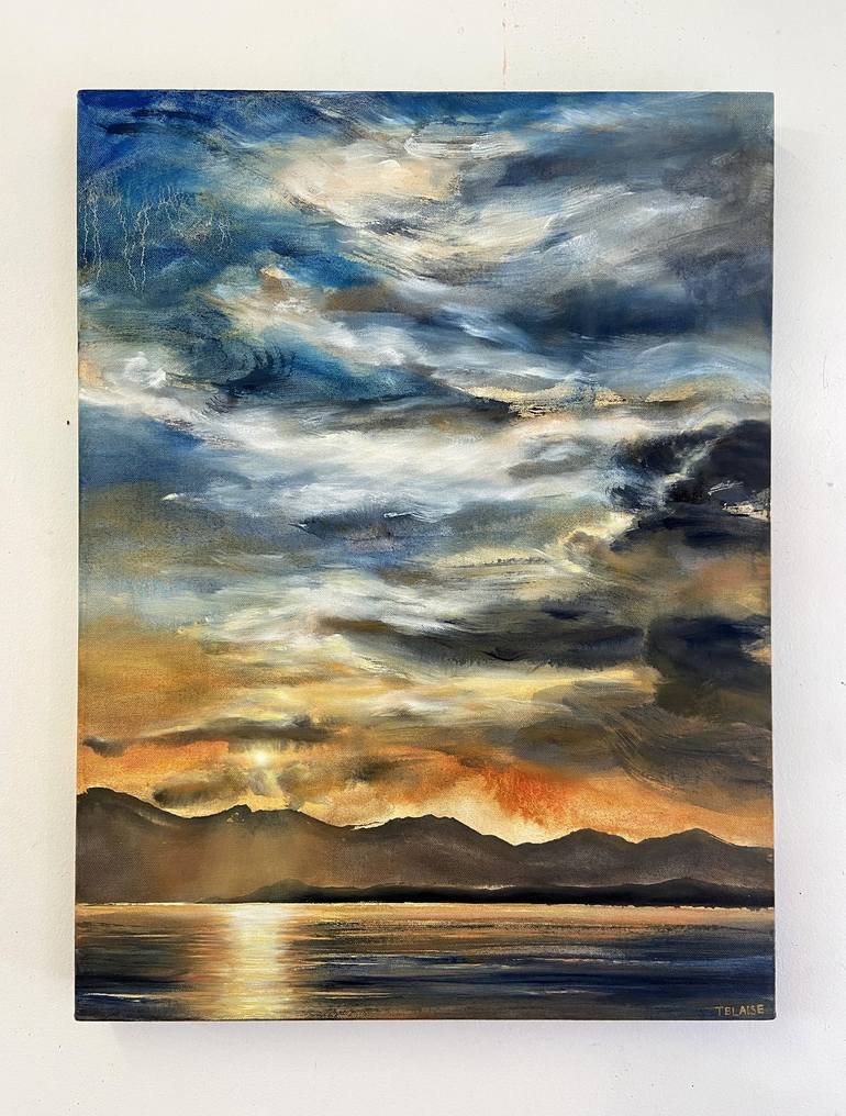 Original Expressionism Seascape Painting by Tiffany Blaise