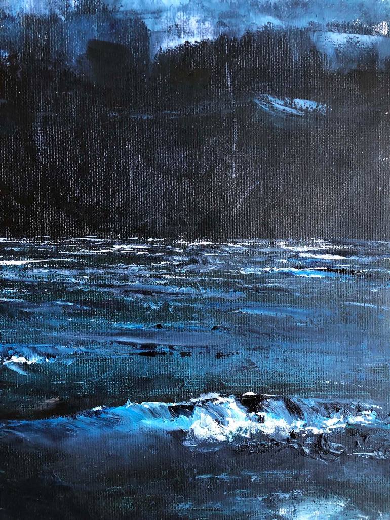 Original Expressionism Seascape Painting by Tiffany Blaise