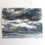A moody handpainted scene of a storm in the seaside town of Tofino in British Columbia, Canada. Painted en plein air.
Signed with a Certificate of Authenticity. Framed in a white frame.