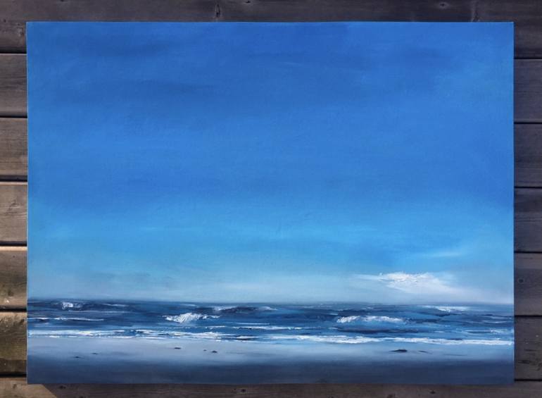 Original Minimalism Seascape Painting by Tiffany Blaise