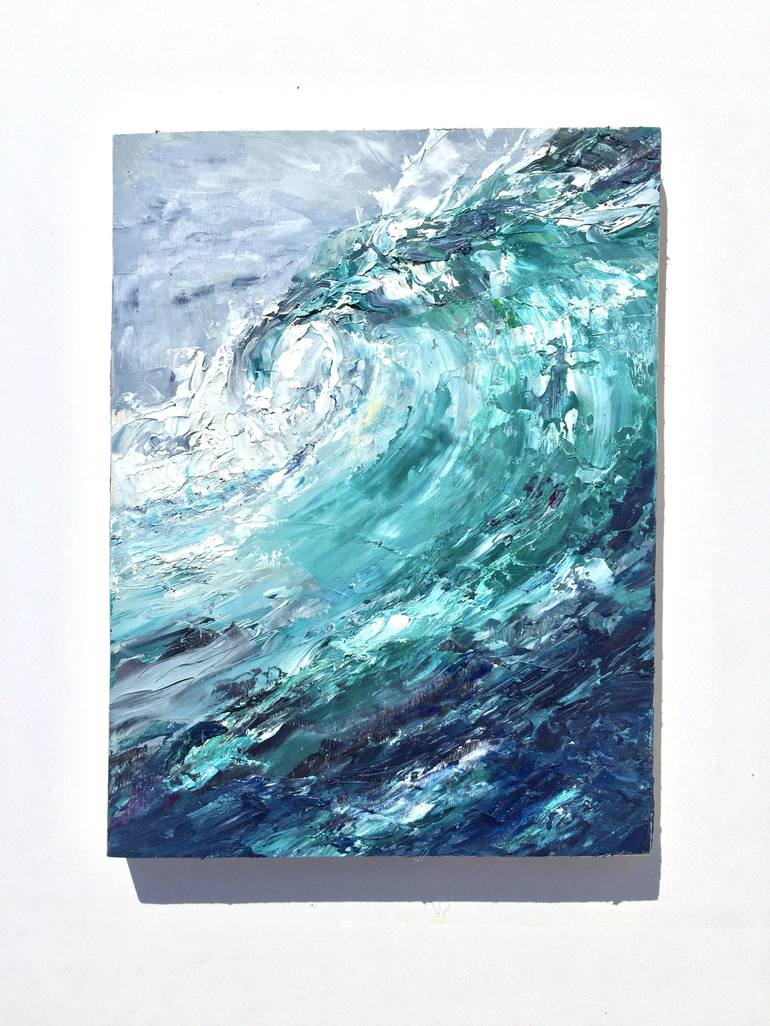 Original Abstract Seascape Painting by Tiffany Blaise