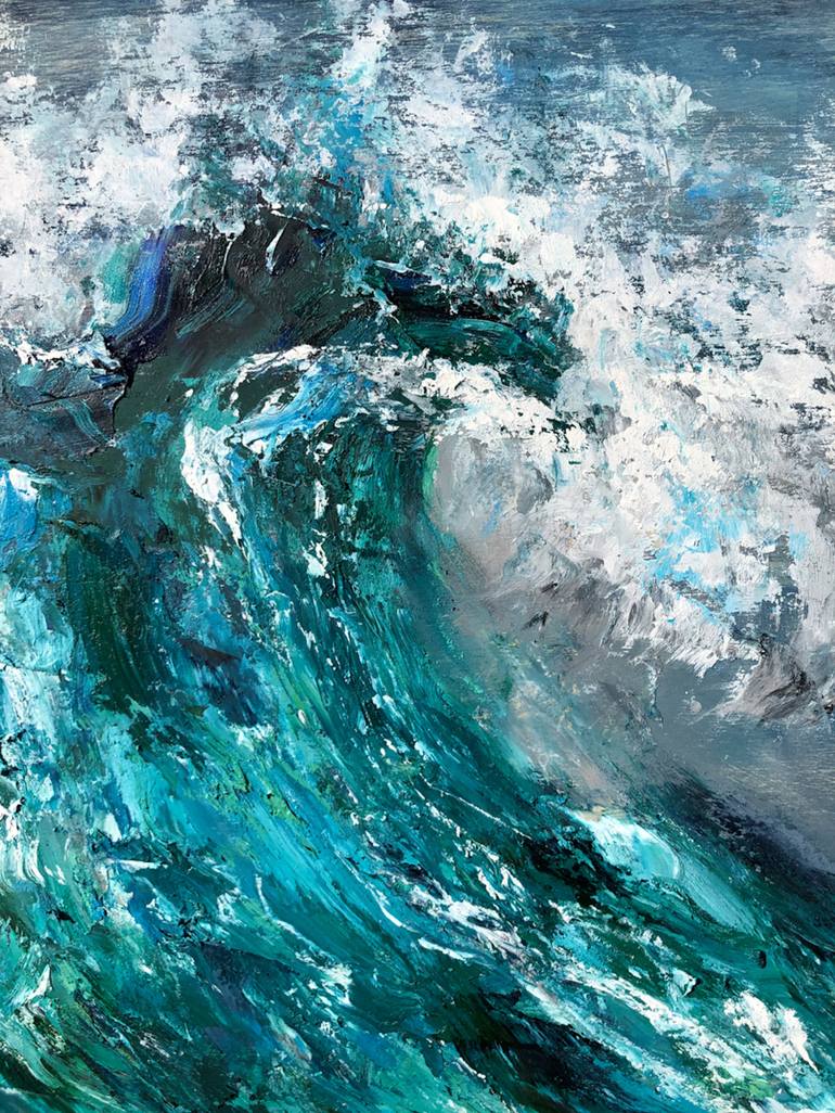 Original Expressionism Seascape Painting by Tiffany Blaise