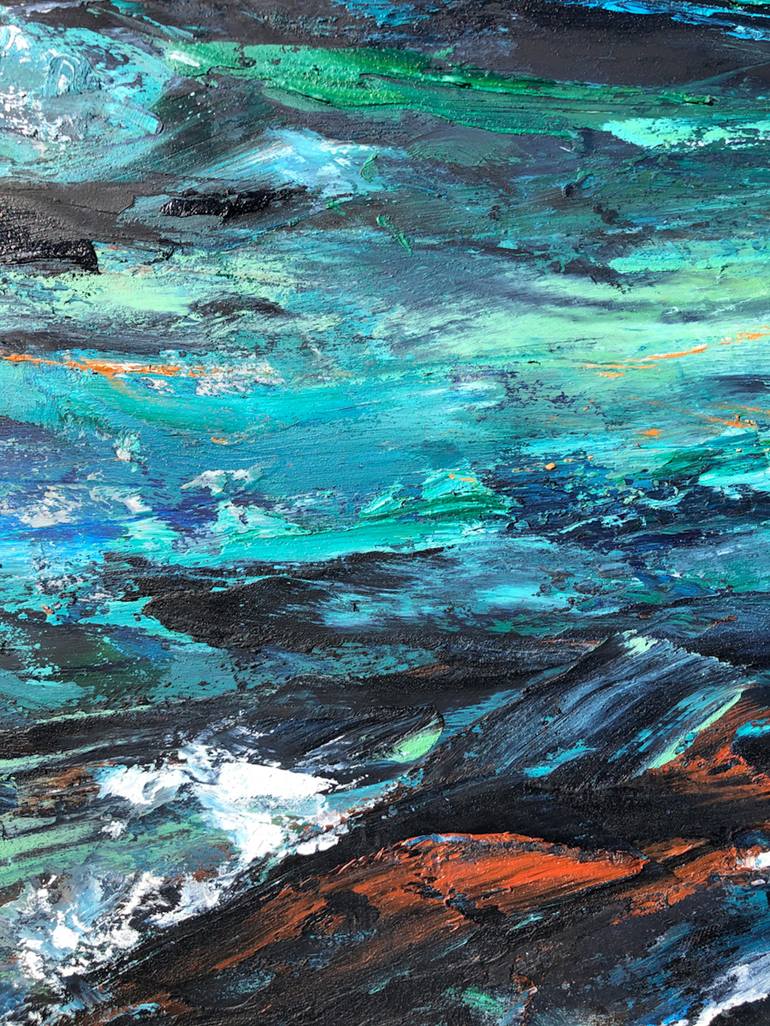 Original Expressionism Seascape Painting by Tiffany Blaise