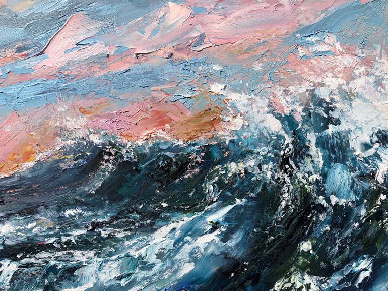 Original Expressionism Seascape Painting by Tiffany Blaise