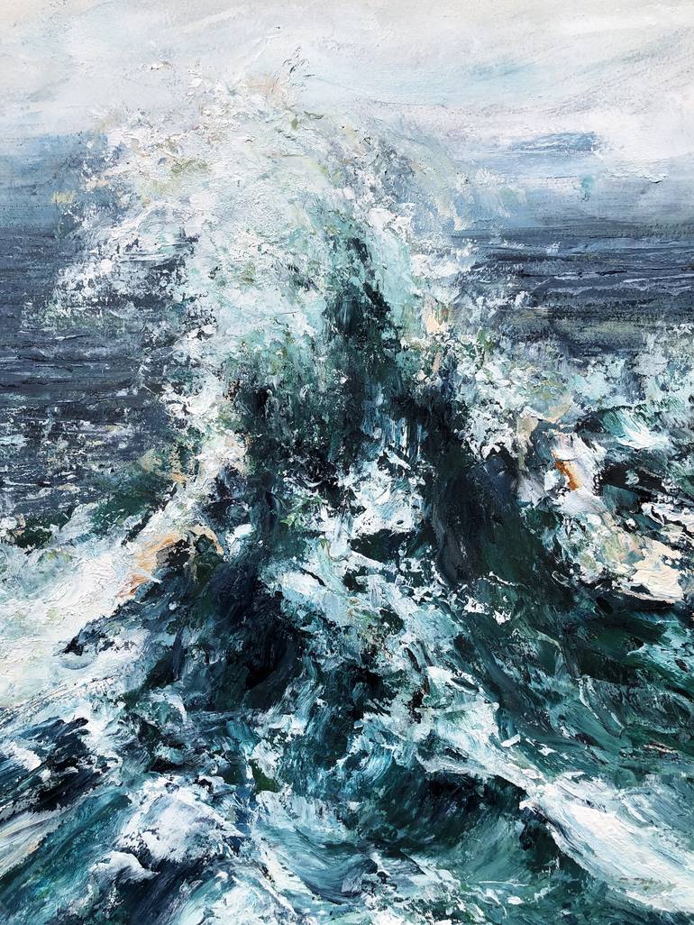 Original Expressionism Seascape Painting by Tiffany Blaise