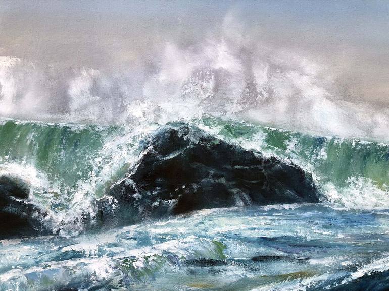 Original Expressionism Seascape Painting by Tiffany Blaise