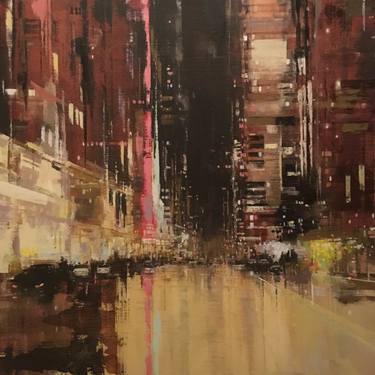Original Abstract Cities Paintings by Jose Martinez