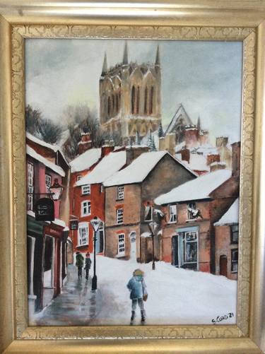 ‘The Strait and cathedral In snow,Lincoln’ thumb