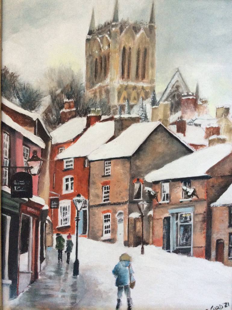 Original Architecture Painting by sally curd