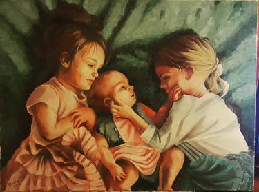 Original Abstract Children Paintings by Dasha Chaika