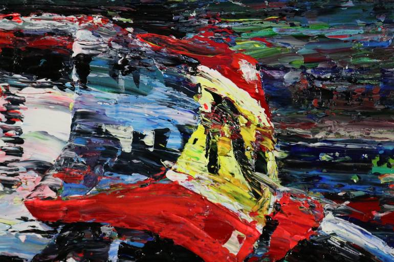 Original Abstract Transportation Painting by Art Lee Bivens