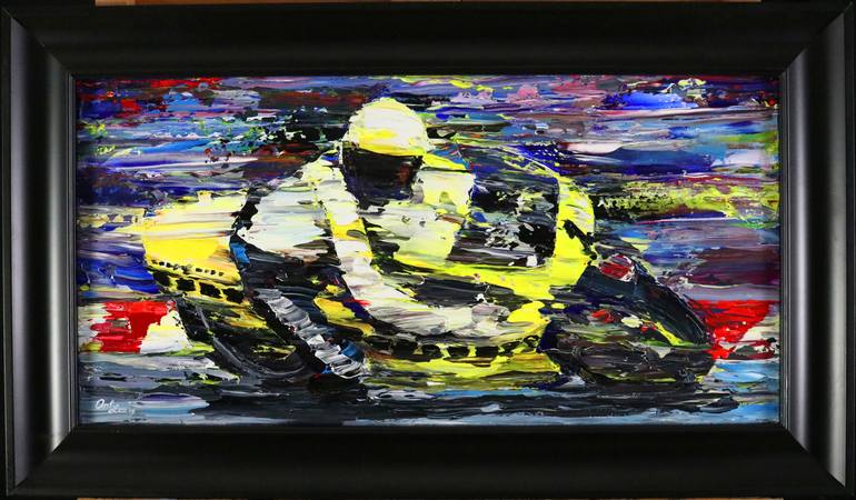 Original Motorcycle Painting by Art Lee Bivens