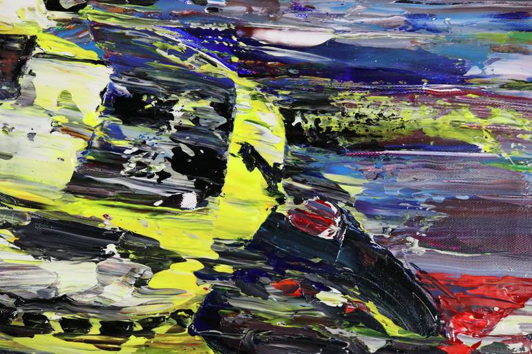 Original Abstract Transportation Painting by Art Lee Bivens