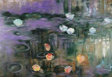 "Water Lilies in transitioning" Claude Monet study thumb