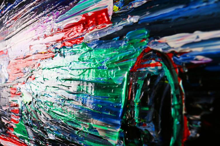 Original Abstract Transportation Painting by Art Lee Bivens