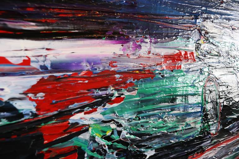 Original Abstract Transportation Painting by Art Lee Bivens