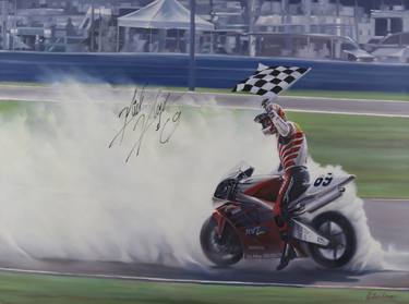 "The Kentucky Kid", ORIGINAL art signed by NICKY HAYDEN thumb